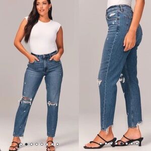 Women's Blue Distressed Jeans